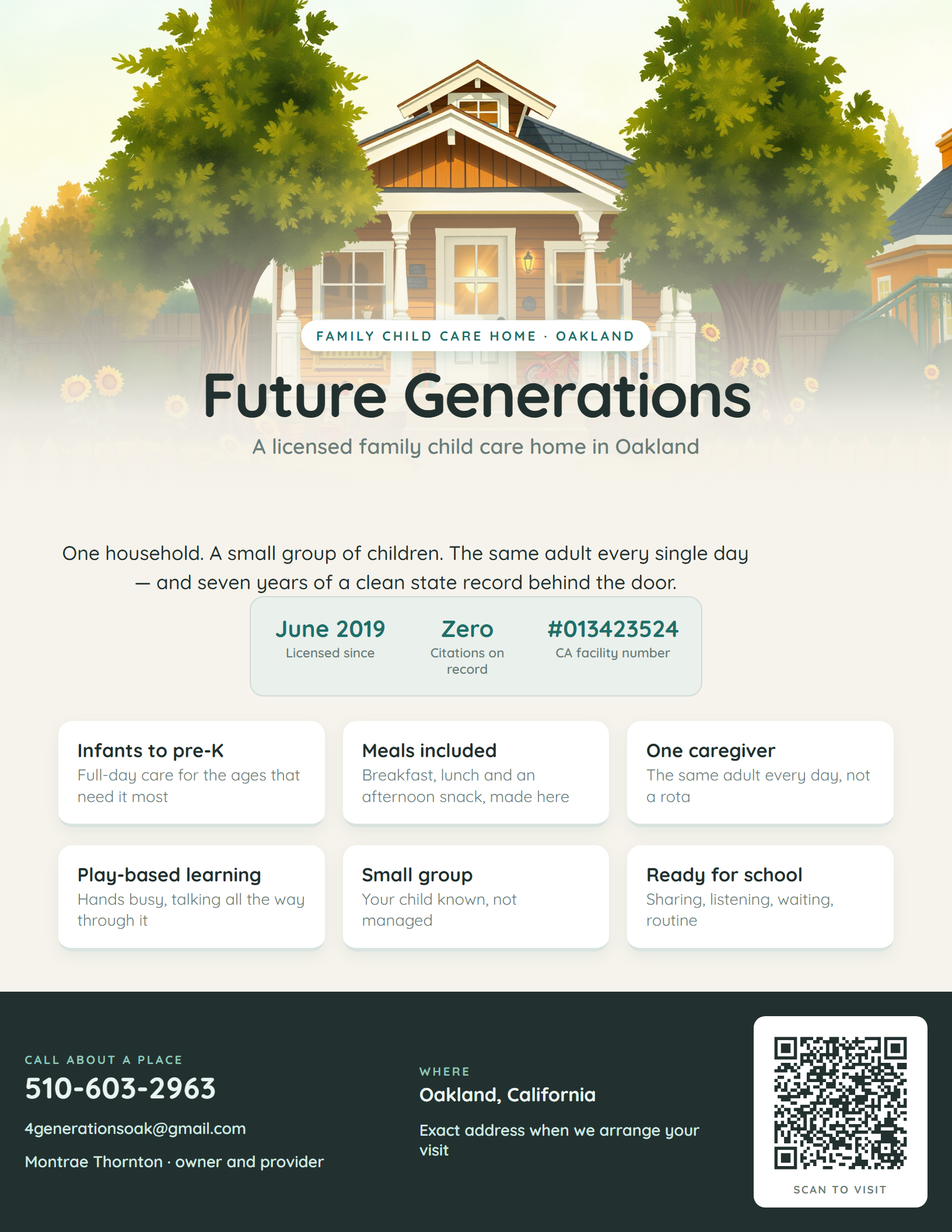 The Future Generations flyer