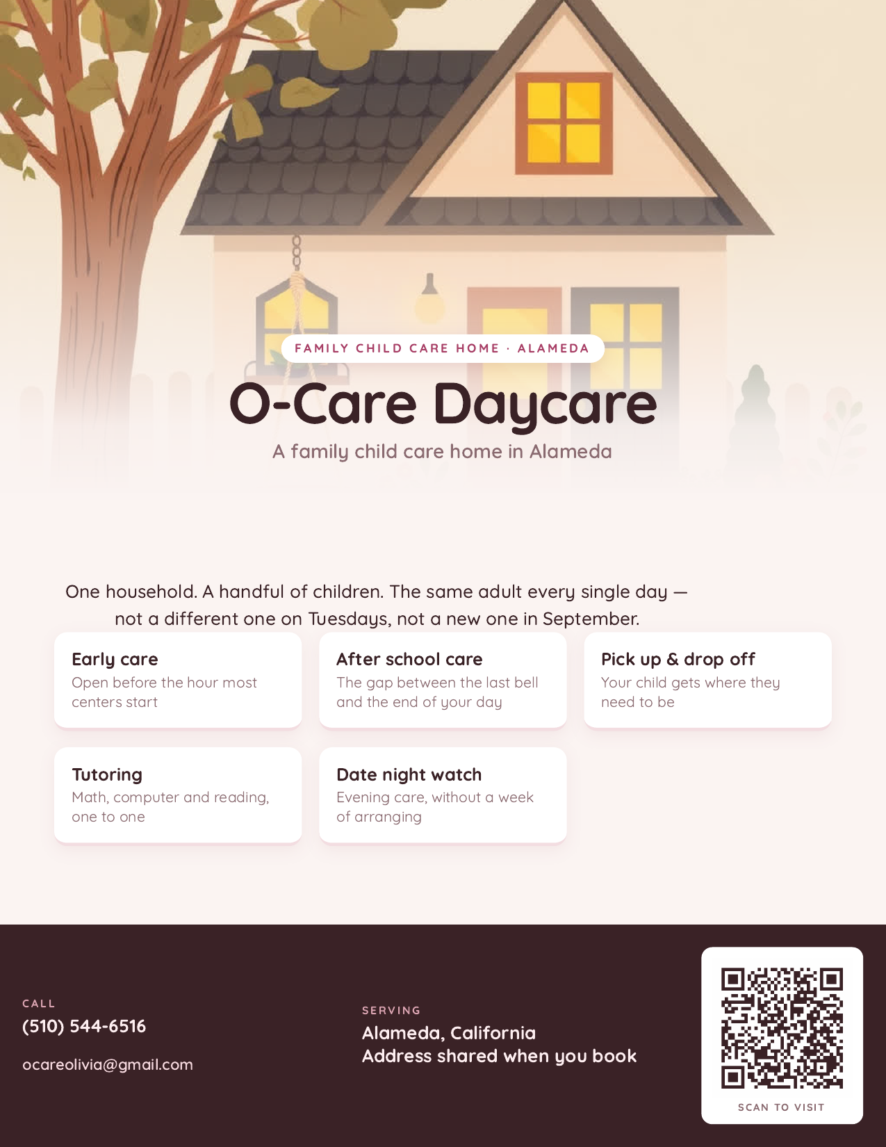 The O-Care Daycare flyer