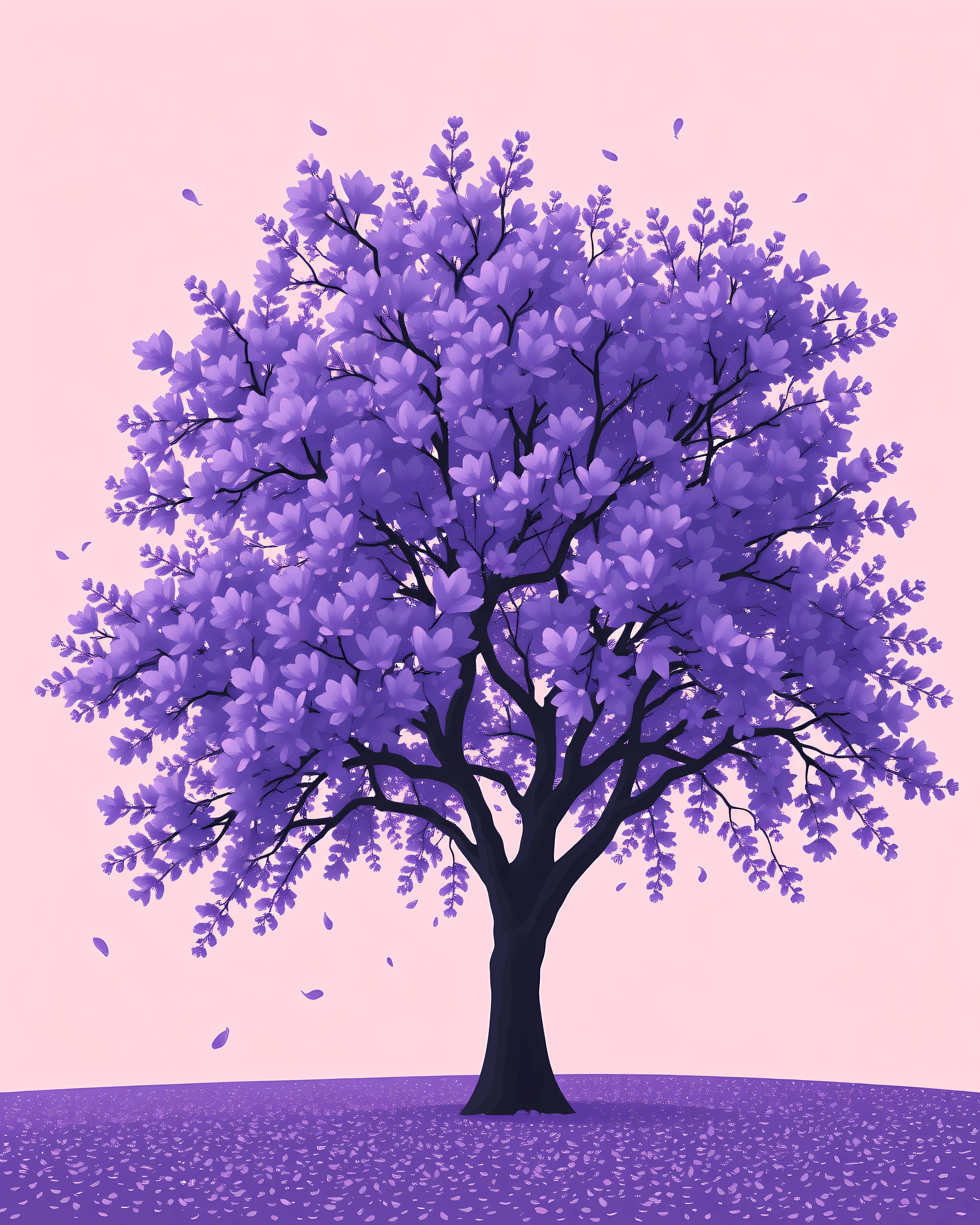 The Jacaranda Tree &mdash; illustration